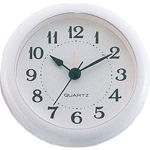 まとめ)アーテック 丸型時計 ホワイト アラーム付 【×15セット】-
