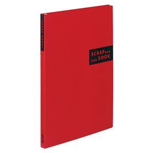 (まとめ) コクヨ スクラップブックS(スパイラルとじ・固定式) A4 中紙40枚 背幅20mm 赤 ラ-410R 1冊 【×10セット】
