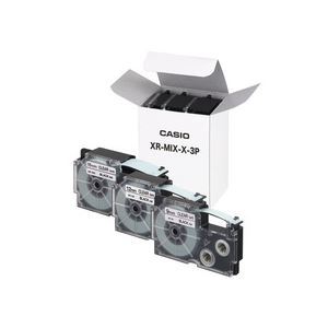 カシオ(CASIO) ネームランドテープセット 透明（黒文字） 9・12・18mm幅 3個入 【×10セット】
