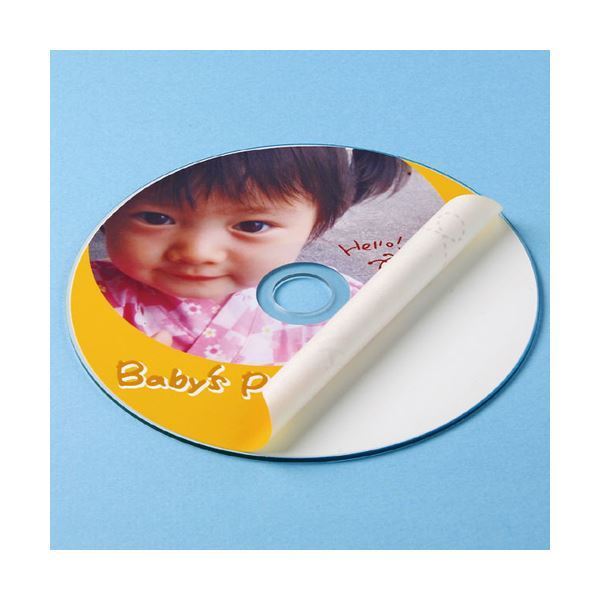 (まとめ)サンワサプライ インクジェットDVD/CDラベル(内径24mm・マット) LB-CDR002N【×10セット】