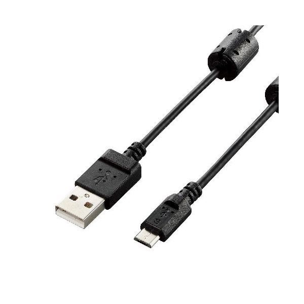 (まとめ)エレコム デジカメ用USBケーブル(microB) DGW-AMBF05BK【×5セット】