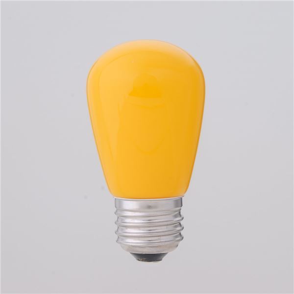 （まとめ） ELPA LED装飾電球 サイン球形 E26 イエロー LDS1Y-G-G903 【×5セット】_画像2