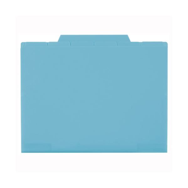 （まとめ） アクティフ インデックスフォルダー A4判ヨコ型 6山 ACT-906-10 ブルー 1枚入 【×5セット】_画像1