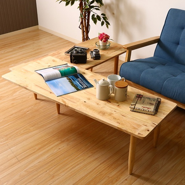 センターテーブル ローテーブル 幅122cm ナチュラル 木製 Natural