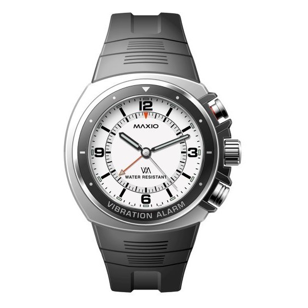 マキシオ激振プレミアム【ホワイト】世界の腕時計30選の強振動アラーム時計！