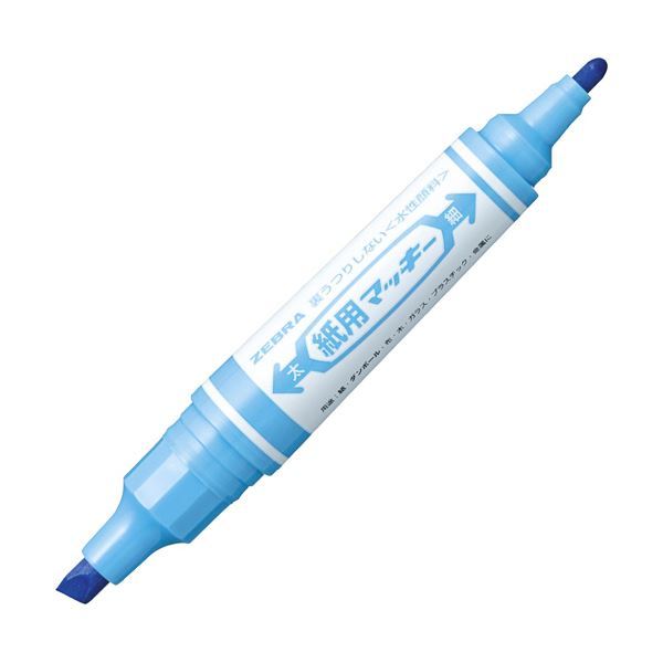 充実の品 (まとめ) ゼブラ 水性マーカー紙用マッキー(太+細) ライトブルー WYT5-LB 1本 【×50セット】 その他 充実の品 (まとめ) ゼブラ 水性マーカー紙用マッキー(太+細) ライトブルー WYT5-LB 1本 【×50セット】 その他