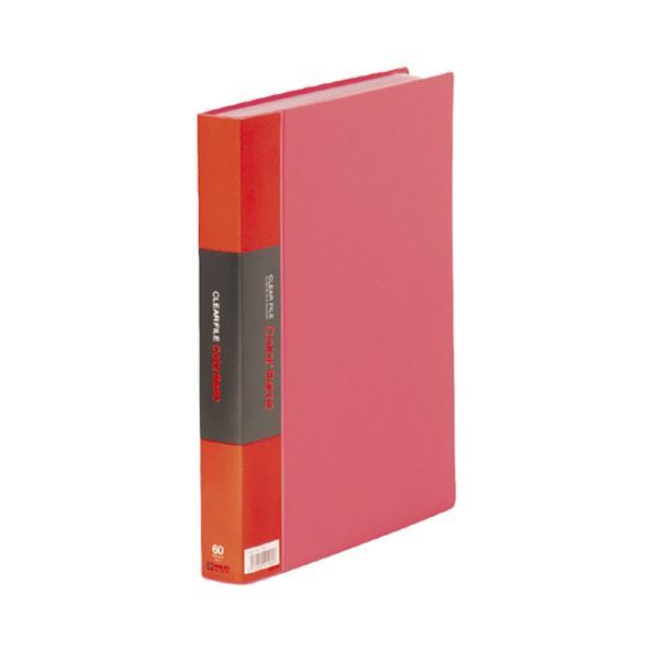 キングジム カラーベーストリプルA4タテ 60ポケット 背幅35mm 赤 132-3C 1セット(5冊)