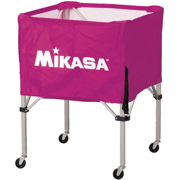 MIKASA（ミカサ）器具 ボールカゴ 箱型・中（フレーム・幕体・キャリーケース3点セット） バイオレット 【BCSPS】