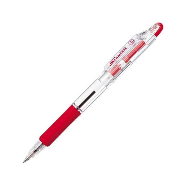(まとめ) ゼブラ 油性ボールペン ジムノック 0.7mm 赤 KRB-100-R 1セット(10本) 【×10セット】