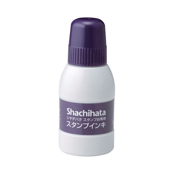 (まとめ) シヤチハタ スタンプ台専用補充インキ 40ml 紫 SGN-40-V 1個 【×30セット】