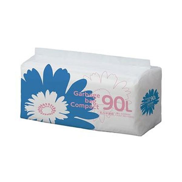 超可爱 ゴミ袋 （まとめ）TANOSEE コンパクト乳白半透明 1パック（50枚）【×10セット】 90L その他