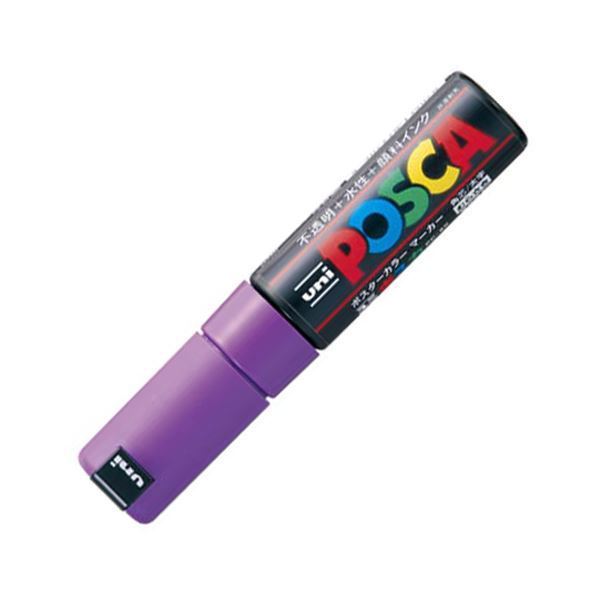 (まとめ) 三菱鉛筆 水性マーカー ポスカ 太字角芯 紫 PC8K.12 1本 【×30セット】のサムネイル