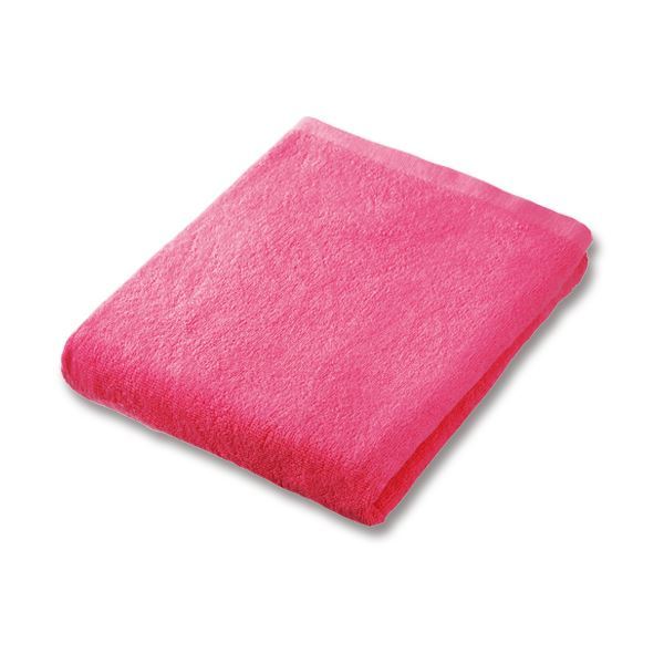 （まとめ）業務用スレンカラーバスタオル ピンク 1枚【×10セット】