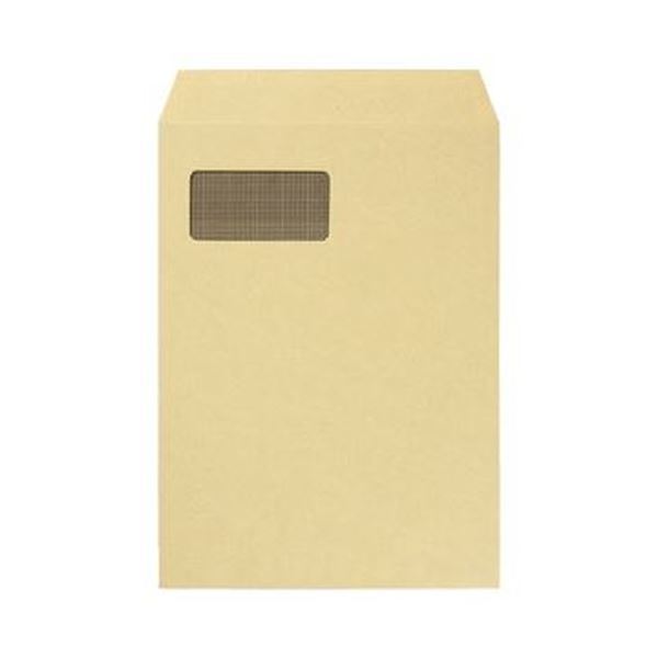 【オープニングセール】 裏地紋付 窓付封筒 （まとめ）TANOSEE A4テープのり付 クラフト（窓：グラシン紙）1パック（100枚）【×5セット】 85g/m2 封筒