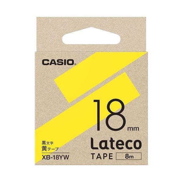 誠実 (まとめ)カシオ計算機 ラテコ専用テープXB-18YW黄に黒文字(×10セット) ラベル用品 誠実 (まとめ)カシオ計算機 ラテコ専用テープXB-18YW黄に黒文字(×10セット) ラベル用品