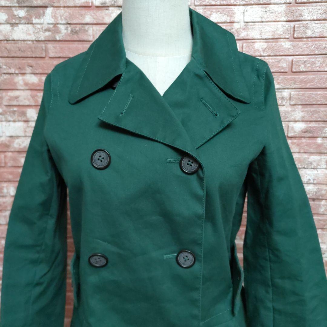 INED Ined short cotton 100% trench coat green 7 number 