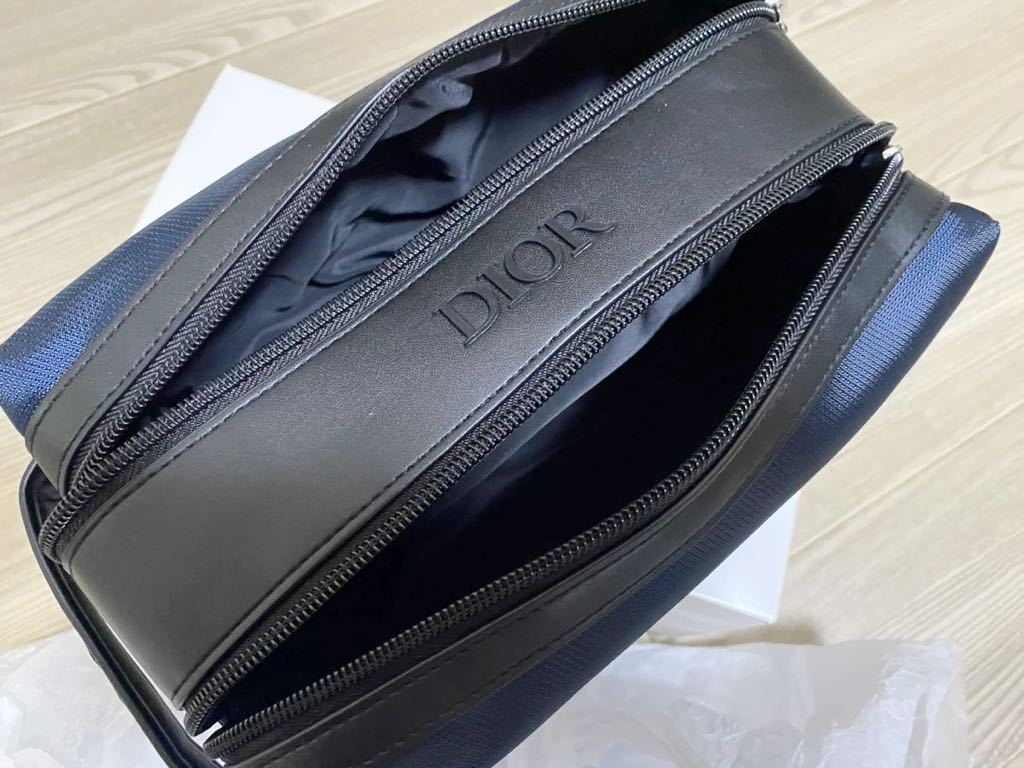 ヤフオク! - Dior クリスチャンディオール トイレタリーダブルジップ...