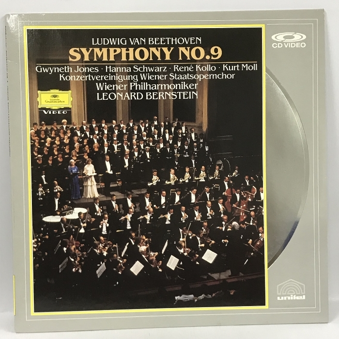 8 Classic LD Beethoven ( beige to-ven) Symphony No.9 Wiener Philharmoniker: Bernstein Dg Germany *glamo phone laser disk 