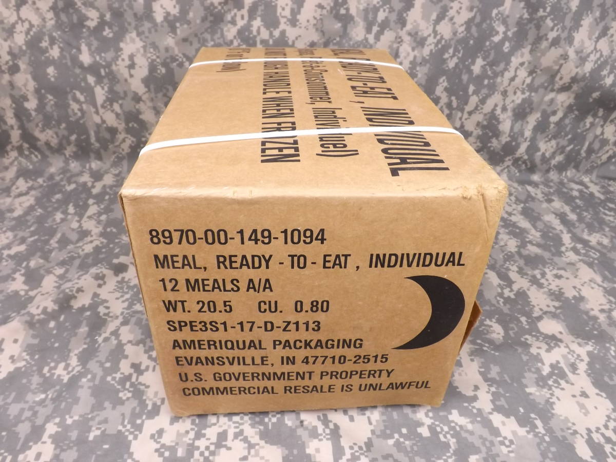 米軍 MREレーション 2023年10月検品 12個 B-CASE AMERIQUAL社 ミリ飯 ...