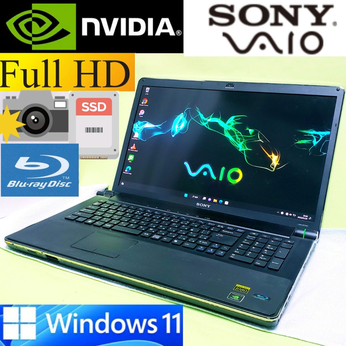 大人気VAIO 高画質GeForce 爆速SSD 大画面&カメラ&ブルーレイ｜PayPay