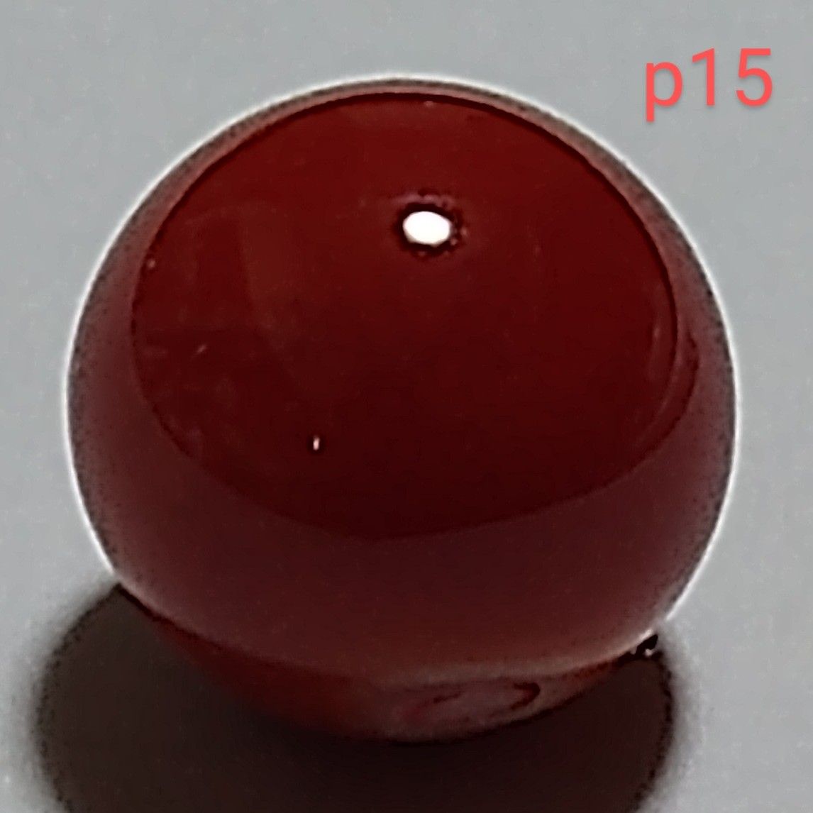 p15 濃赤 煌珊瑚 片穴 球 11.6mm 10.35ct 2.07 g | www.jarussi.com.br