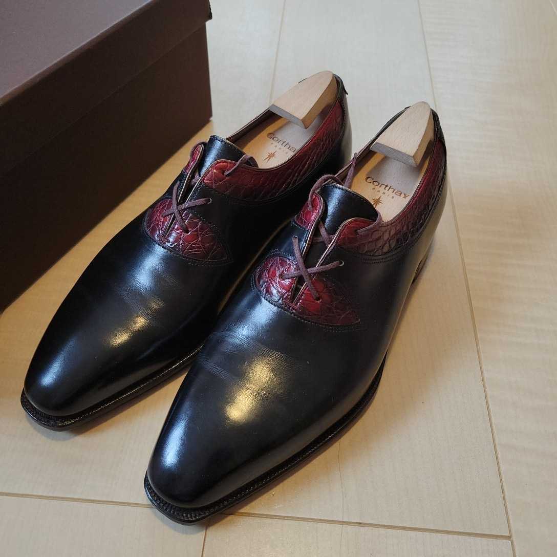 ☆Corthay DUKE コルテ クロコダイル コンビ シューズ | pcmlawoffices.com