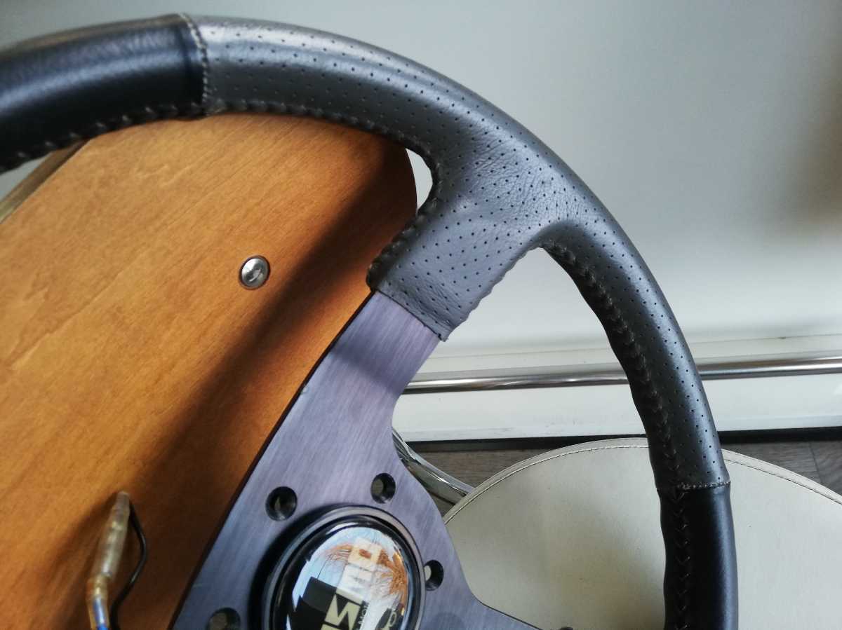 【超希少】旧ロゴ NISMO ステアリング 裏ホーンボタン付き グレー ホーンボタン セット 売切り 純正 スカイライン R32 GT-R GTR R33 R34_画像5