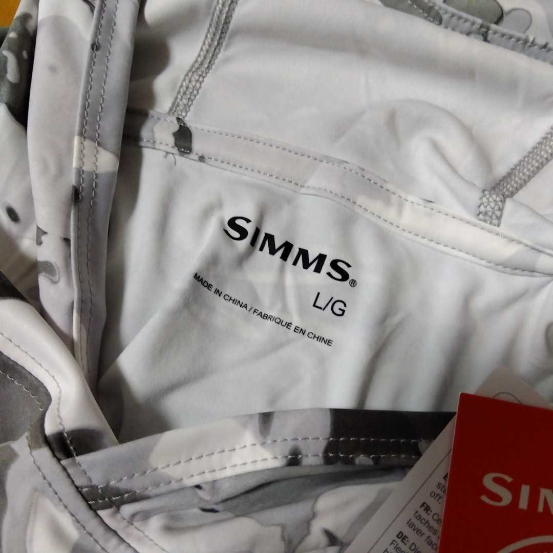 Simms Solarflex Hoody シムス 長袖 ソーラーフレックス　 フーディー　シャツ Cloud Camo Grey US:L JP:XL _画像7