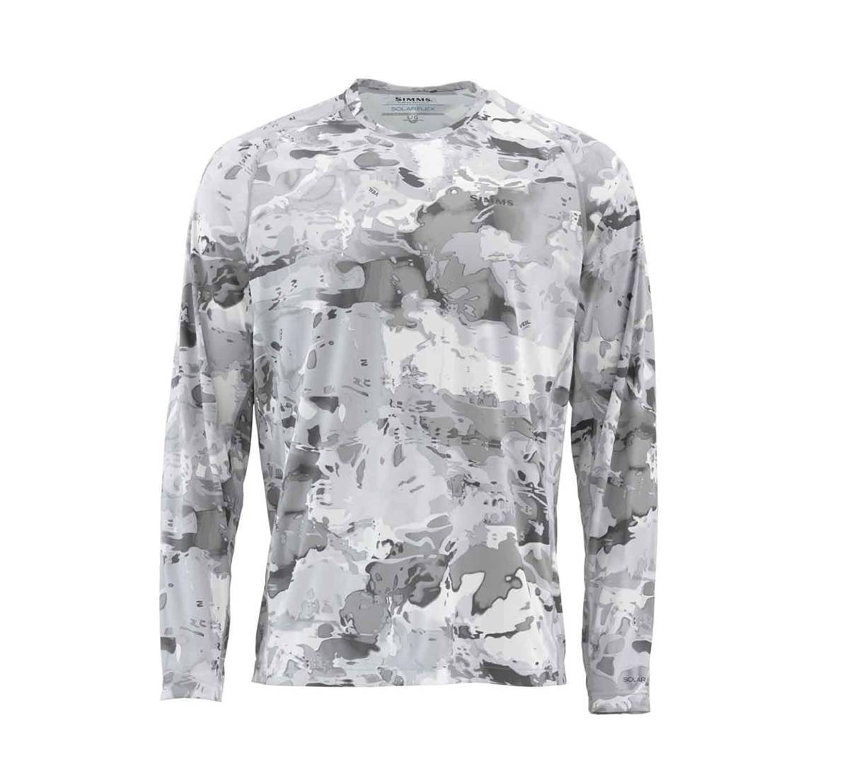 SIMMS シムス SolarFlex LS Crewneck Print Cloud Camo Grey US:L JP:XL ソーラーフレックス　クルーネック　プリント　シャツ_画像1