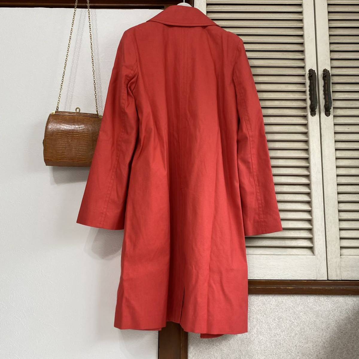  Keita Maruyama KEITA MARUYAMA * cotton 100% turn-down collar coat spring coat size 1 lining total pattern sombreness red y23011909