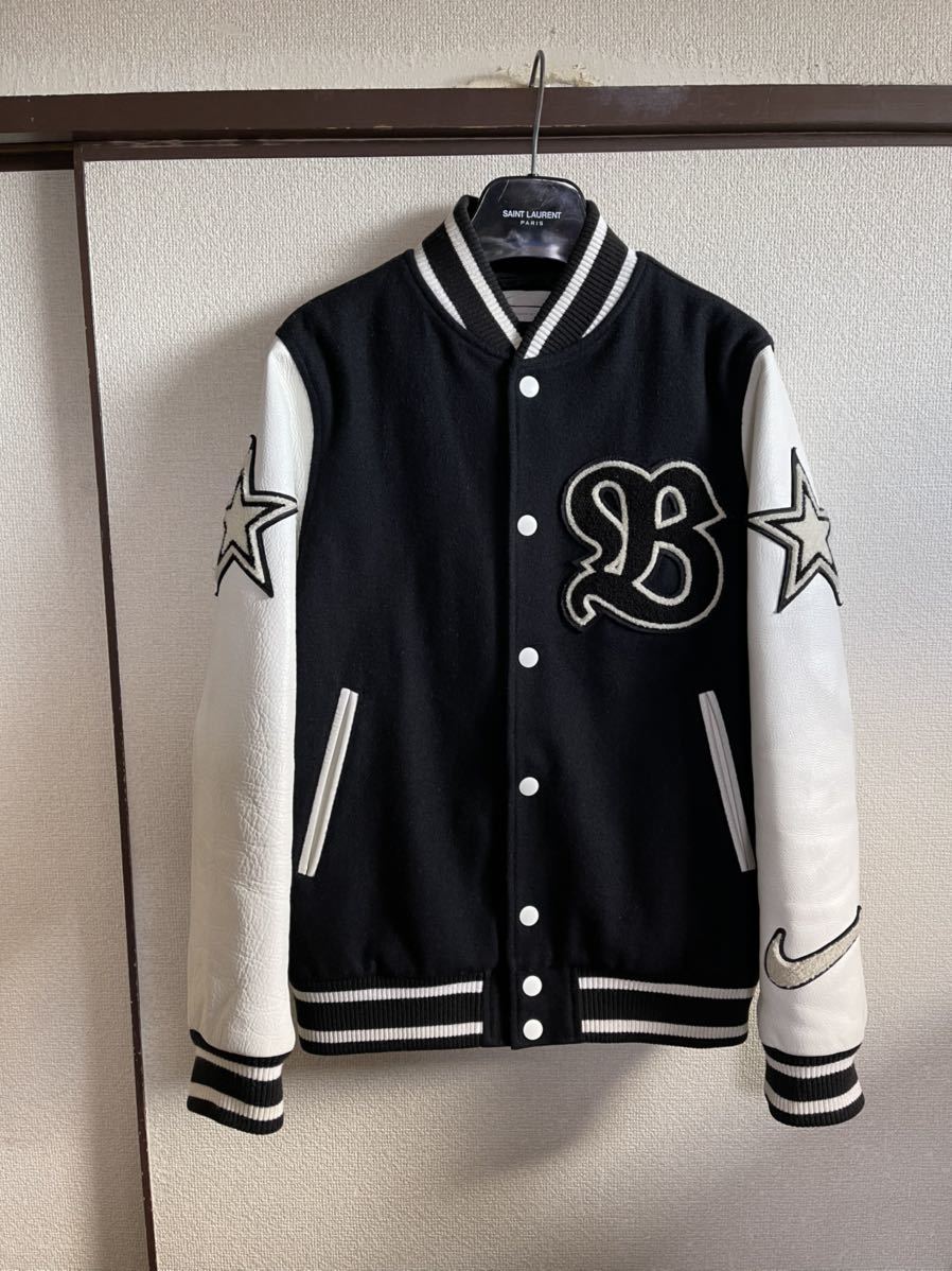 【即決】【良品】 FCRB f.c real bristol エフシーレアルブリストル SOPHNET ソフネット VARSITY JACKET 袖レザースタジャン ブルゾン_画像1