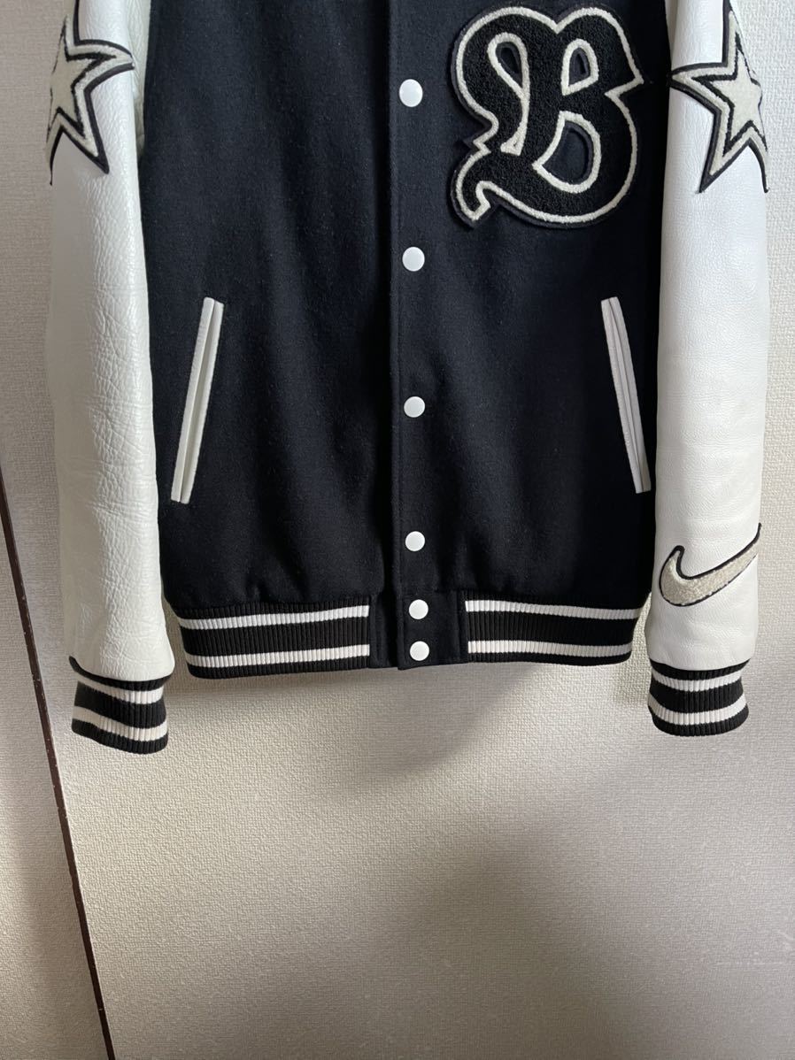 【即決】【良品】 FCRB f.c real bristol エフシーレアルブリストル SOPHNET ソフネット VARSITY JACKET 袖レザースタジャン ブルゾン_画像4