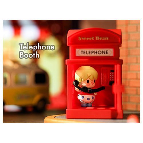 フィギュア　Telephone Booth　Sweet Bean I am Here シリーズ　ポップマート　POPMART　マスコット　人形　電話ボックス_画像1