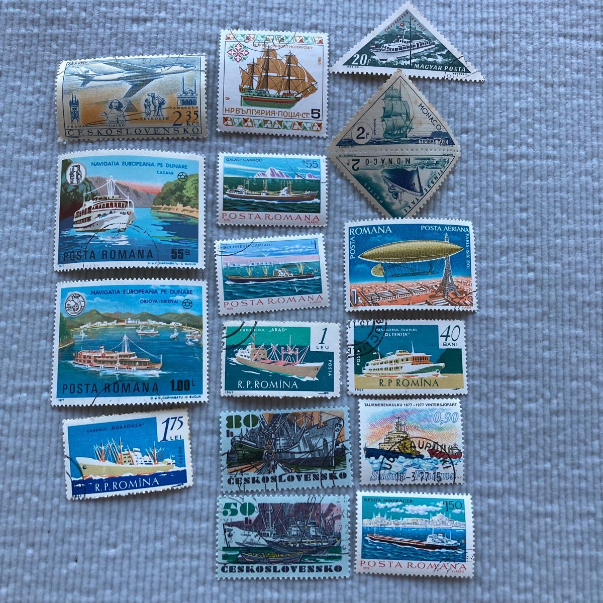  used . stamp boat yacht airplane abroad stamp postage 84 jpy ~
