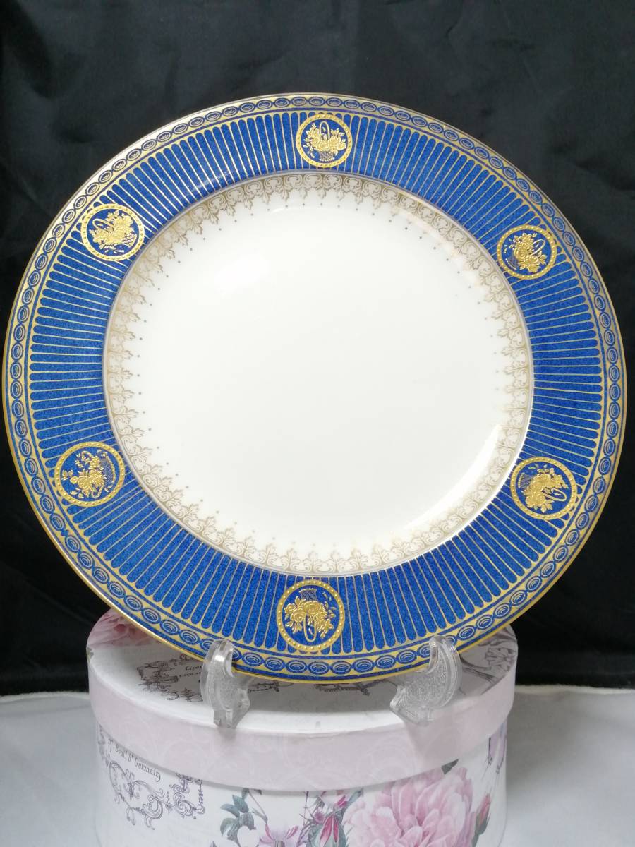 26CM 美品◇自宅保管 ウェッジウッド コロンビアパウダーブルー プレート WEDGWOOD 1891-1909年頃？ ※追加出品予定あり