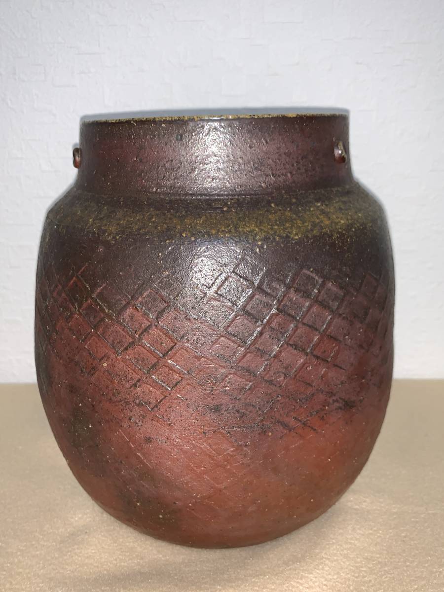 備前焼 佐藤苔助 壺 陶器 陶磁器 花器 花瓶 花入れ 壺 骨董品 伝統工芸品 インテリア オブジェ 趣味 コレクター