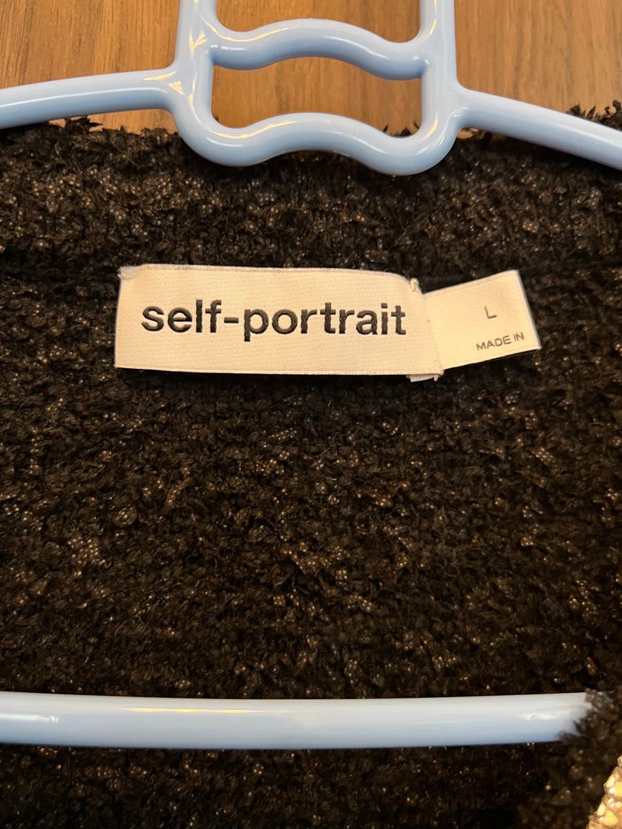 ☆新品☆ self portrait クリスタル ブークレーカーディガン ブラック