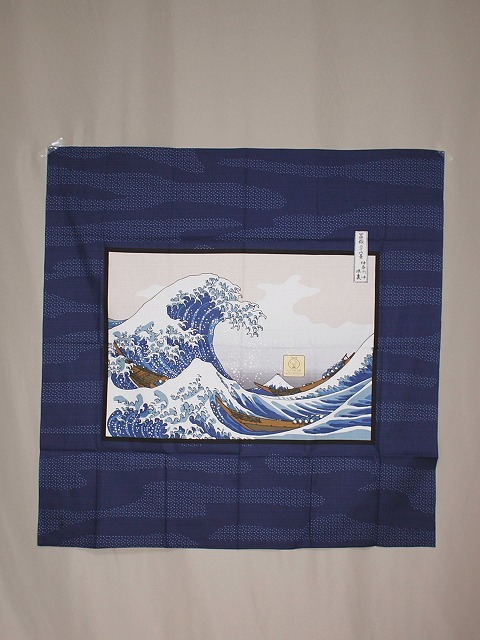 .. three six . Kanagawa .. reverse side. cotton furoshiki H1531-03 free shipping made in Japan stylish pattern. cotton. .... large size size Mt Fuji . wave. pattern. furoshiki 