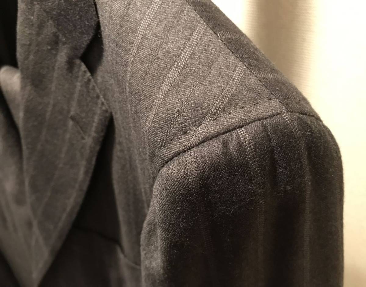  highest peak high-end lable hand proportion many [RING JACKET MEISTER ring ja Kett Meister ] charcoal gray finest quality wool cloth made in Japan 