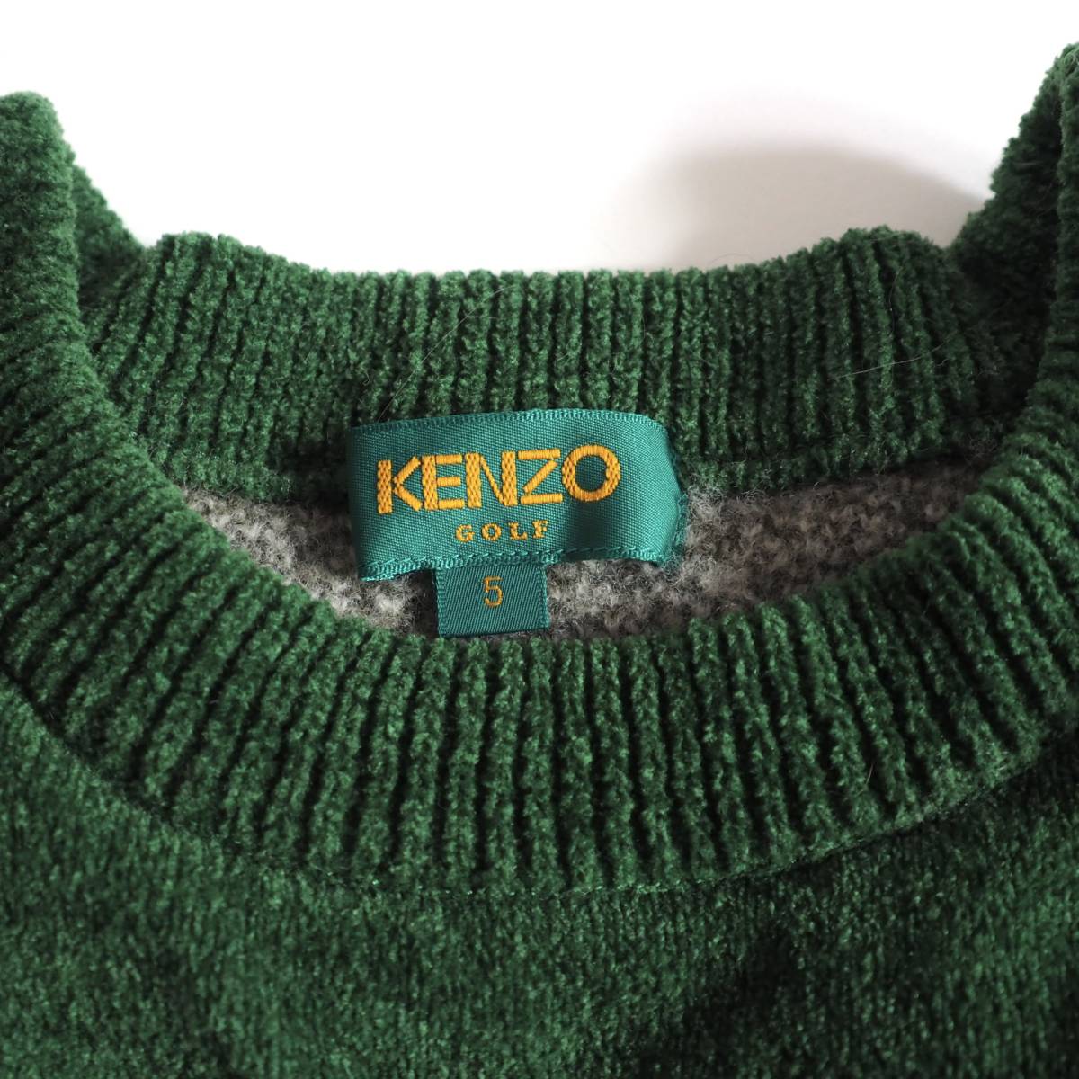 KENZO　ケンゾー　３Dニット　セーター　北欧柄　グリーン　美品　メンズ_画像5