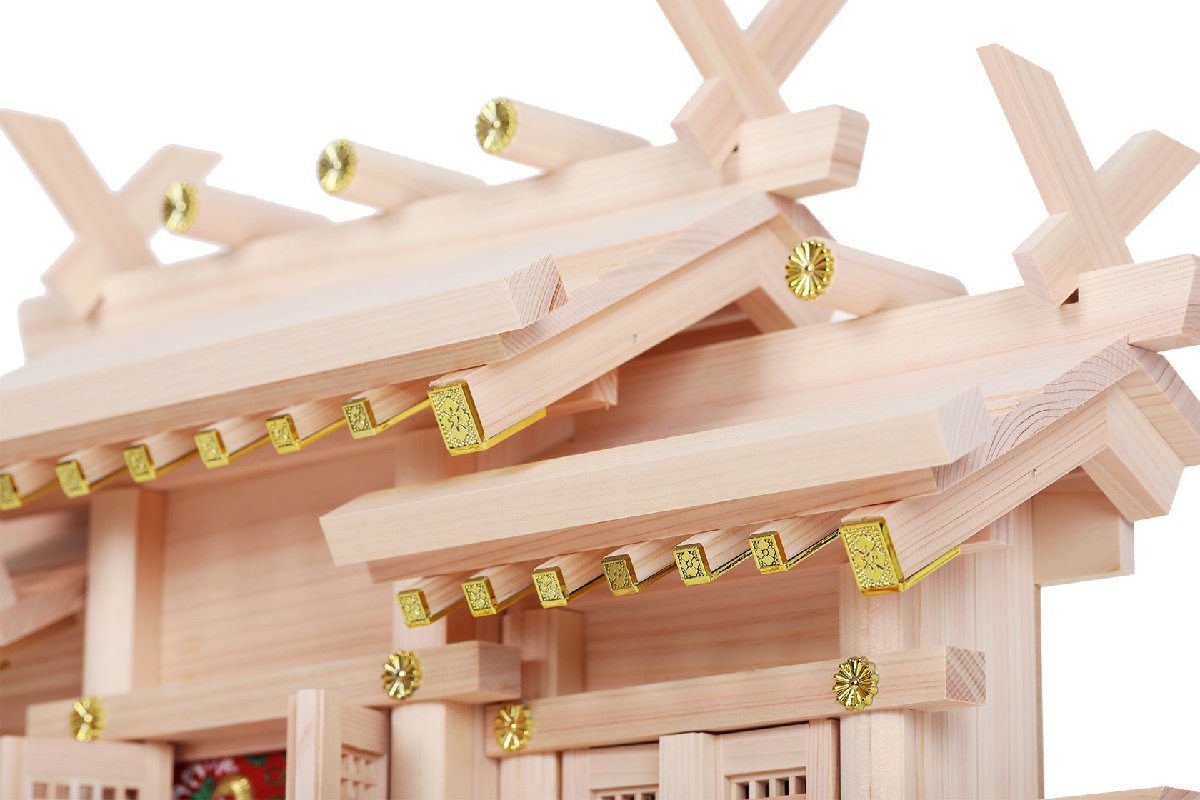  roof different three company #.. god .# ritual article #..... door # medium sized household Shinto shrine set # god curtain shelves board attaching complete set # beautiful [ Gifu .]