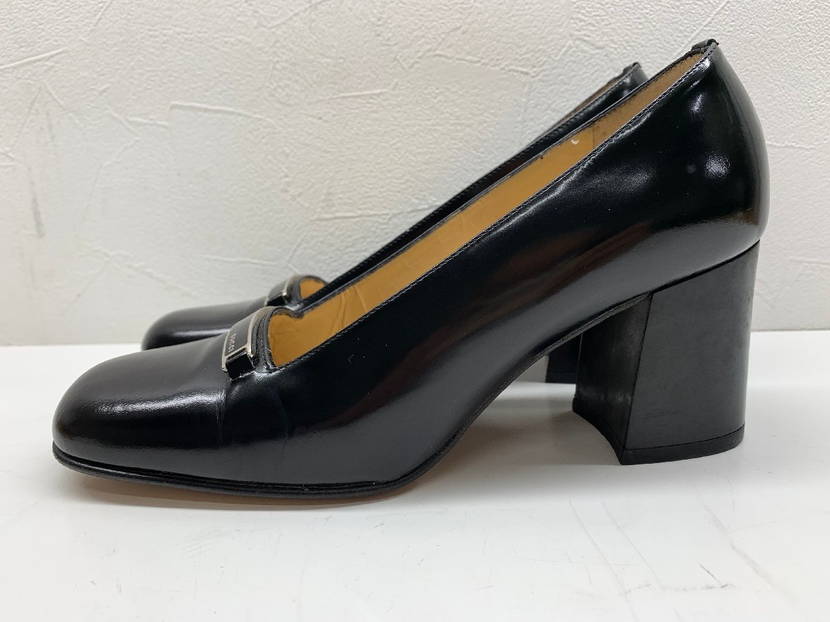送料無料(一部地域を除く) GUCCI パンプス 36 BLK スクエアトゥ 101
