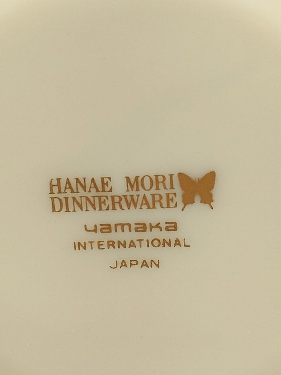 【未使用品】HANAE MORI ハナエモリ カップ＆ソーサー２客セット 蝶模様 ティーカップ レトロ アンティークの画像4