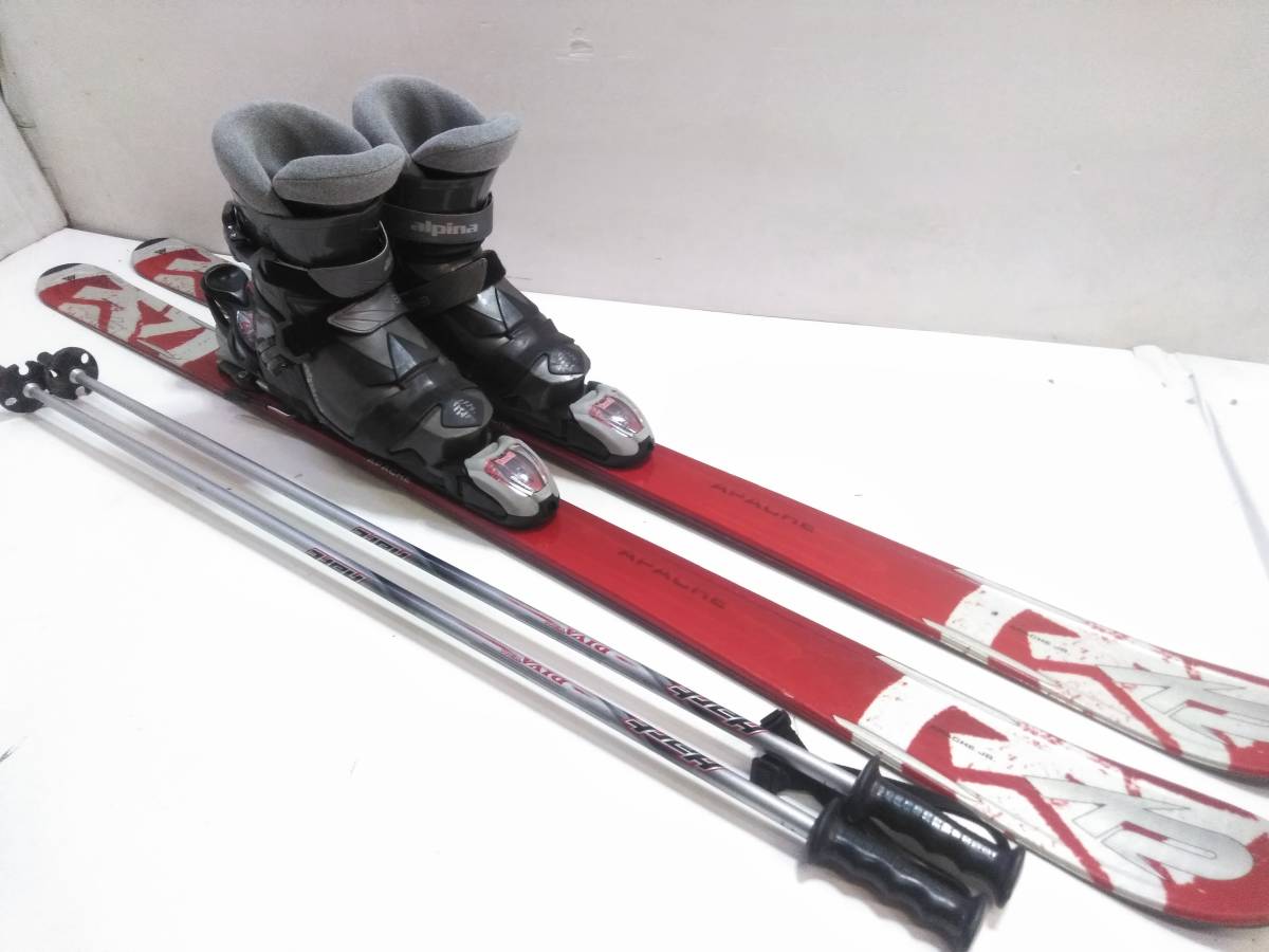 ブーツ付き4点セット 子供用 ジュニア K2 APACHE JR. 136cm/簡単ビン