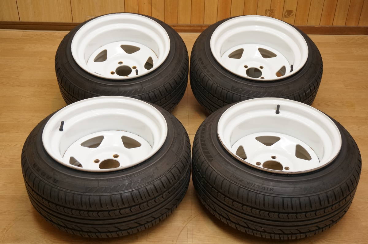 H1382【人気】CLS TC01 PCD100 10J-26 195/50R15 シャコタン スタンスの画像1