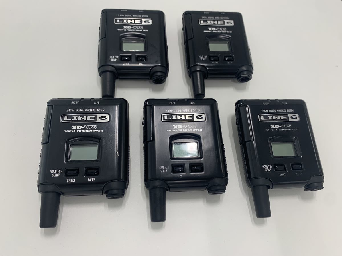 LINE6 XD-V75 TBP12 LINE6 ワイヤレストランスミッター 5台 LINE6 XD-V75 TBP12 LINE6 ワイヤレストランスミッター 5台