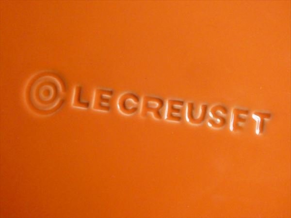 k579 LE CREUSET ルクルーゼ オレンジ ペア プレート 23cm 2枚の画像3