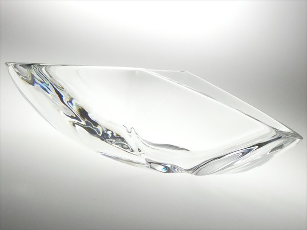 N137 Baccarat バカラ クリスタル 希少シリーズ RRigot デザイナーズ 変型 大型 ベース 花瓶 花器 飾壷 41.7cm 6.5kgの画像2