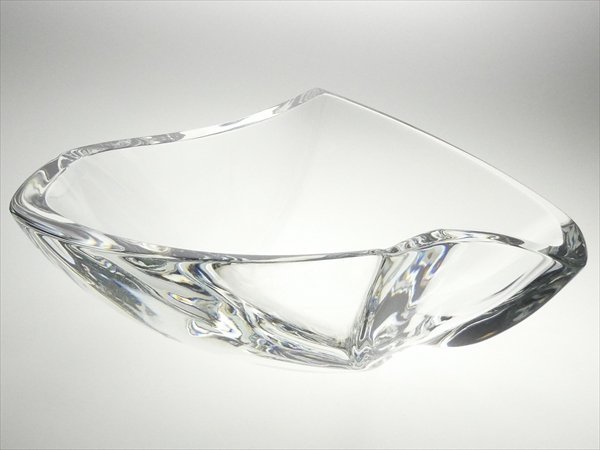 N137 Baccarat バカラ クリスタル 希少シリーズ RRigot デザイナーズ 変型 大型 ベース 花瓶 花器 飾壷 41.7cm 6.5kgの画像3