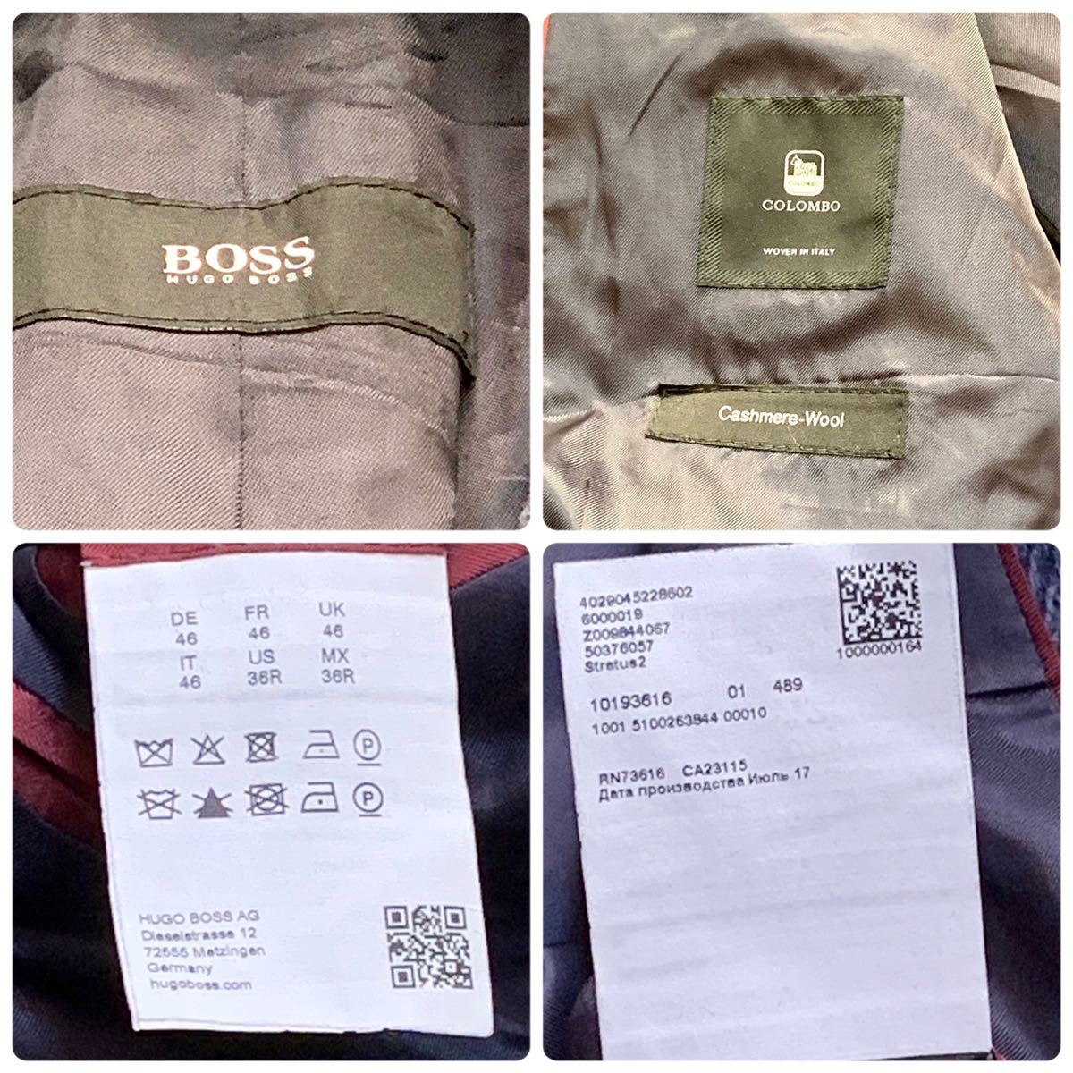 極上カシミヤ ヒューゴボス 最高峰の頂き HUGO BOSS チェスターコート ...